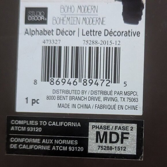 NWT Polka Dot Letter 'y' Wood Sign Grey Lowercase Michael's Fall Home Wall Decor - Picture 7 of 7